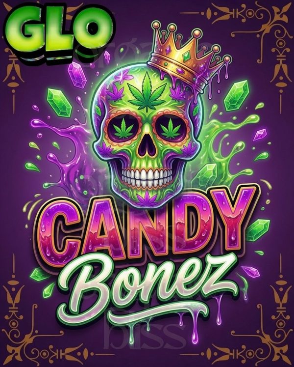 GLO Candy Bones label art