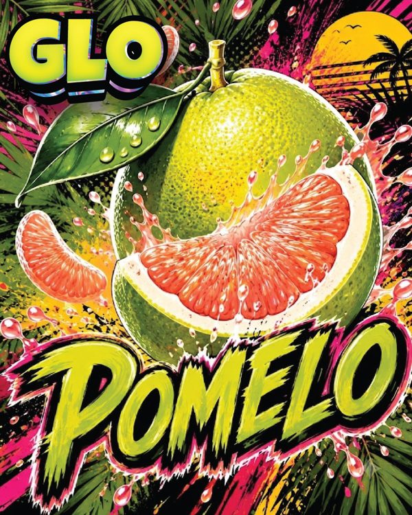 GLO Pomelo label art
